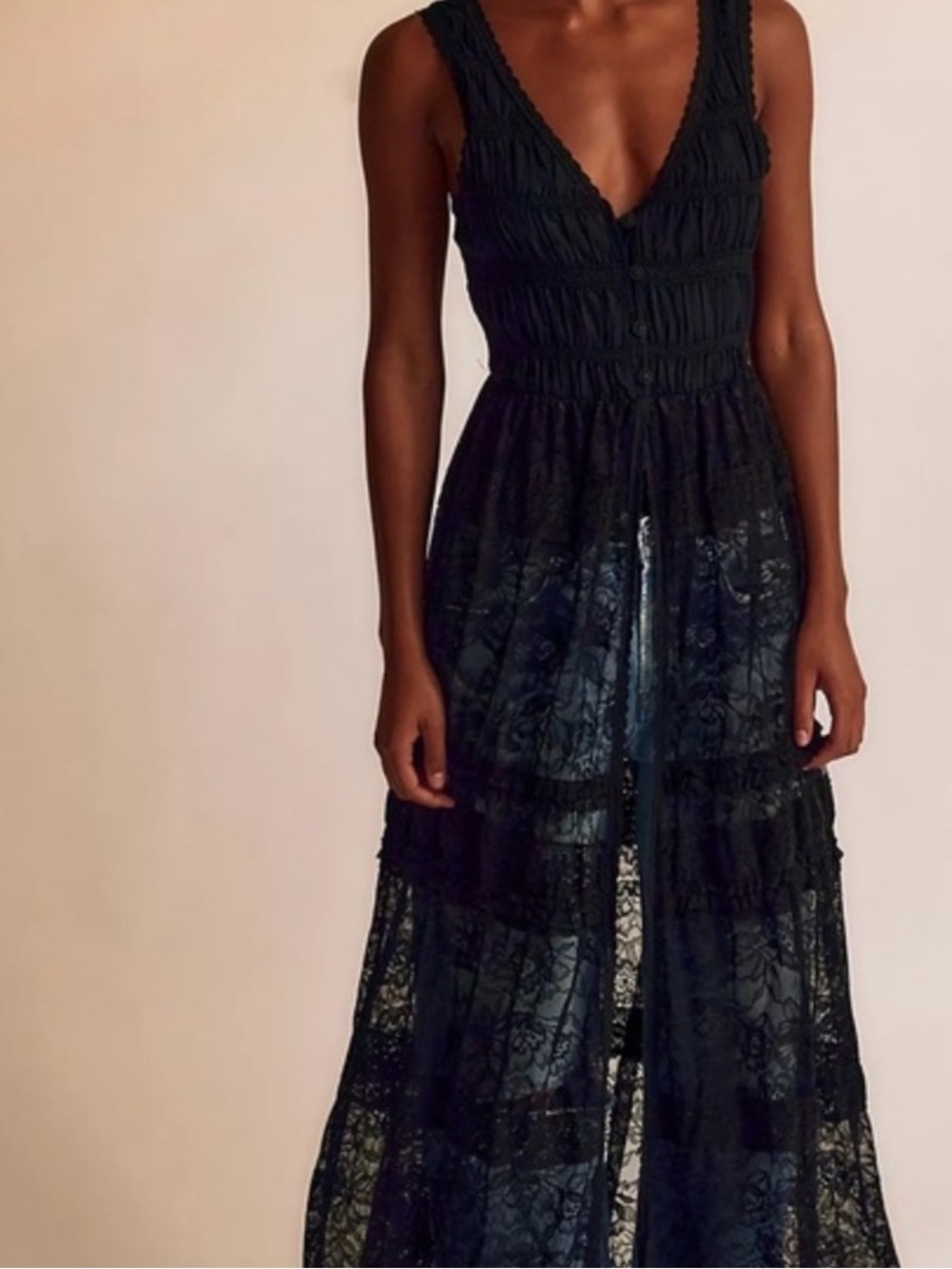 NWOT Free People Sweet Saloon Maxi bodysuit